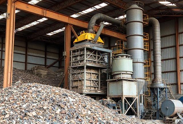 Steel scrap recycling plant
