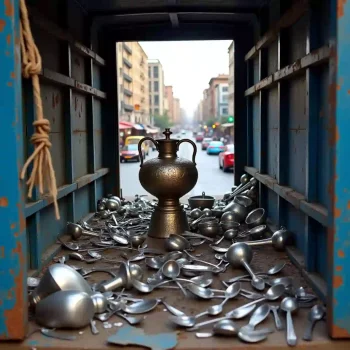 ضایعات آشپزخانه‌ای سماور قاشق